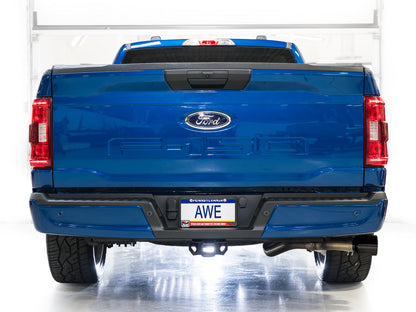 AWE 0FG Dual Side Exit Exhaust for Ford F-150 Regular Cab - 4.5 Diamond Black Tips image 3