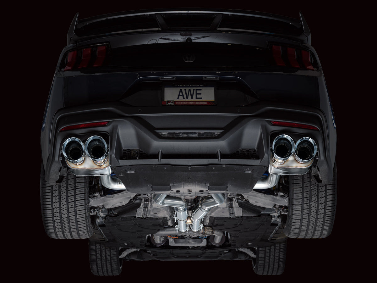 AWE SwitchPath™ Exhaust for S650 Ford Mustang Dark Horse - Quad Chrome Silver Tips image 9