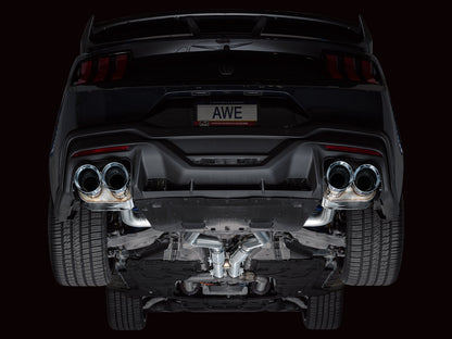 AWE SwitchPath™ Exhaust for S650 Ford Mustang Dark Horse - Quad Chrome Silver Tips image 9