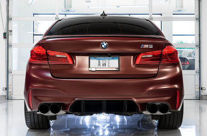 AWE Track Edition Catback Exhaust for BMW F90 M5 - Diamond Black Tips image 2