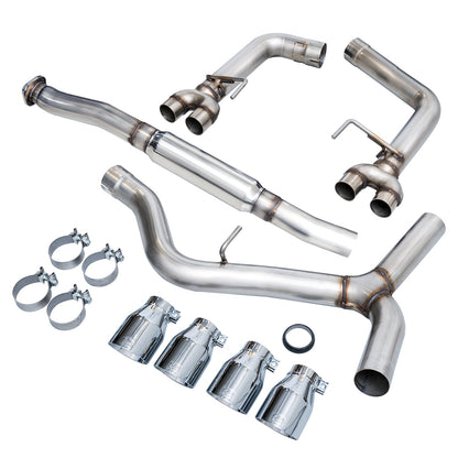 AWE Track Edition Exhaust for VA / GV WRX / STI Sedan - Chrome Silver Quad Tips (102mm) image 6
