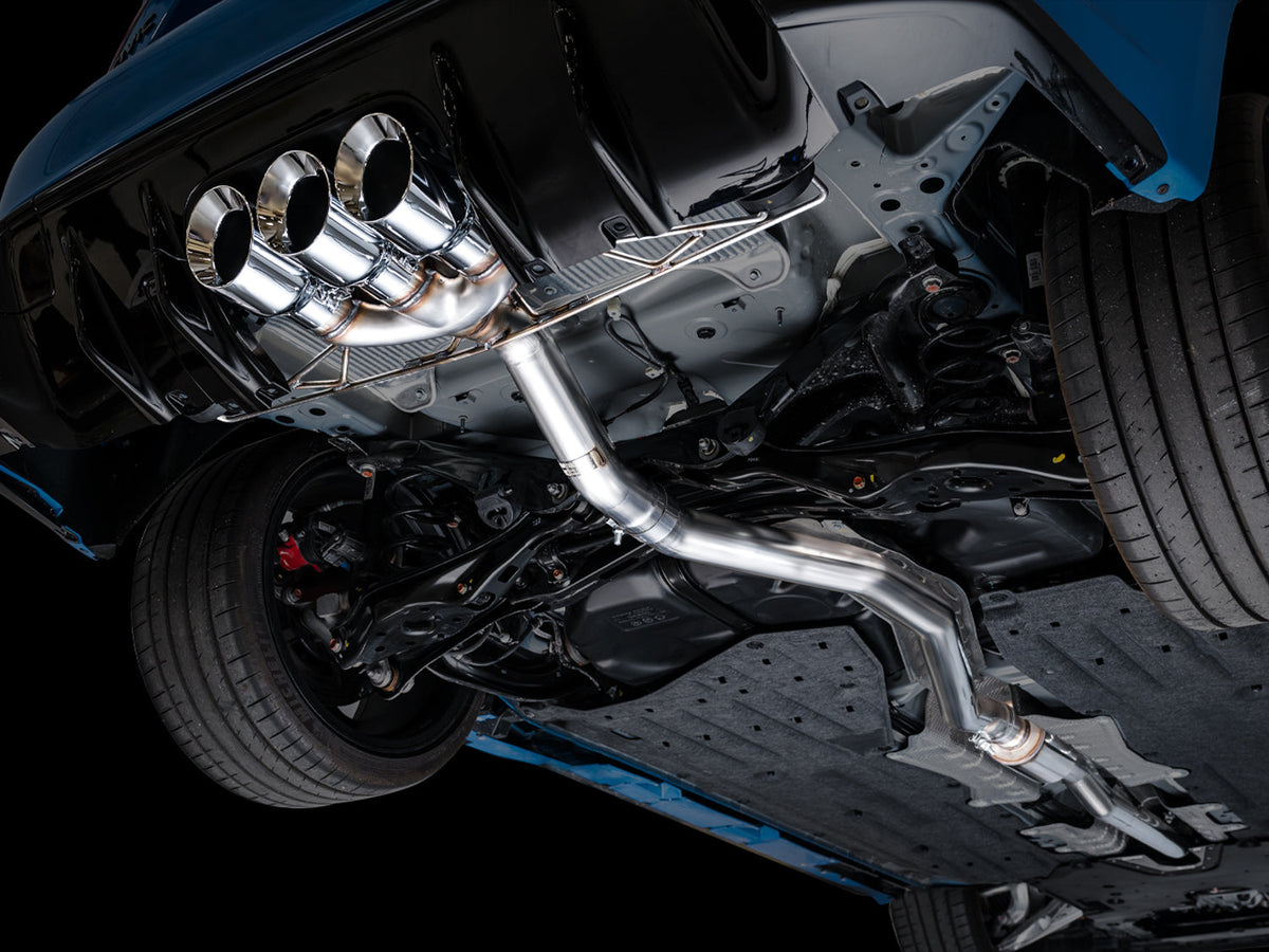 AWE Track Edition Exhaust for FL5 Civic Type R - Triple Chrome Silver Tips image 13