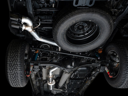AWE 0FG Exhaust for 4th Gen Toyota Tacoma - Dual Diamond Black Tips image 8