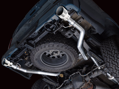 AWE 0FG Resonated Catback for '21+ Ford F-150 Tremor (With Bumper Cutouts) - Chrome Silver Tips image 2