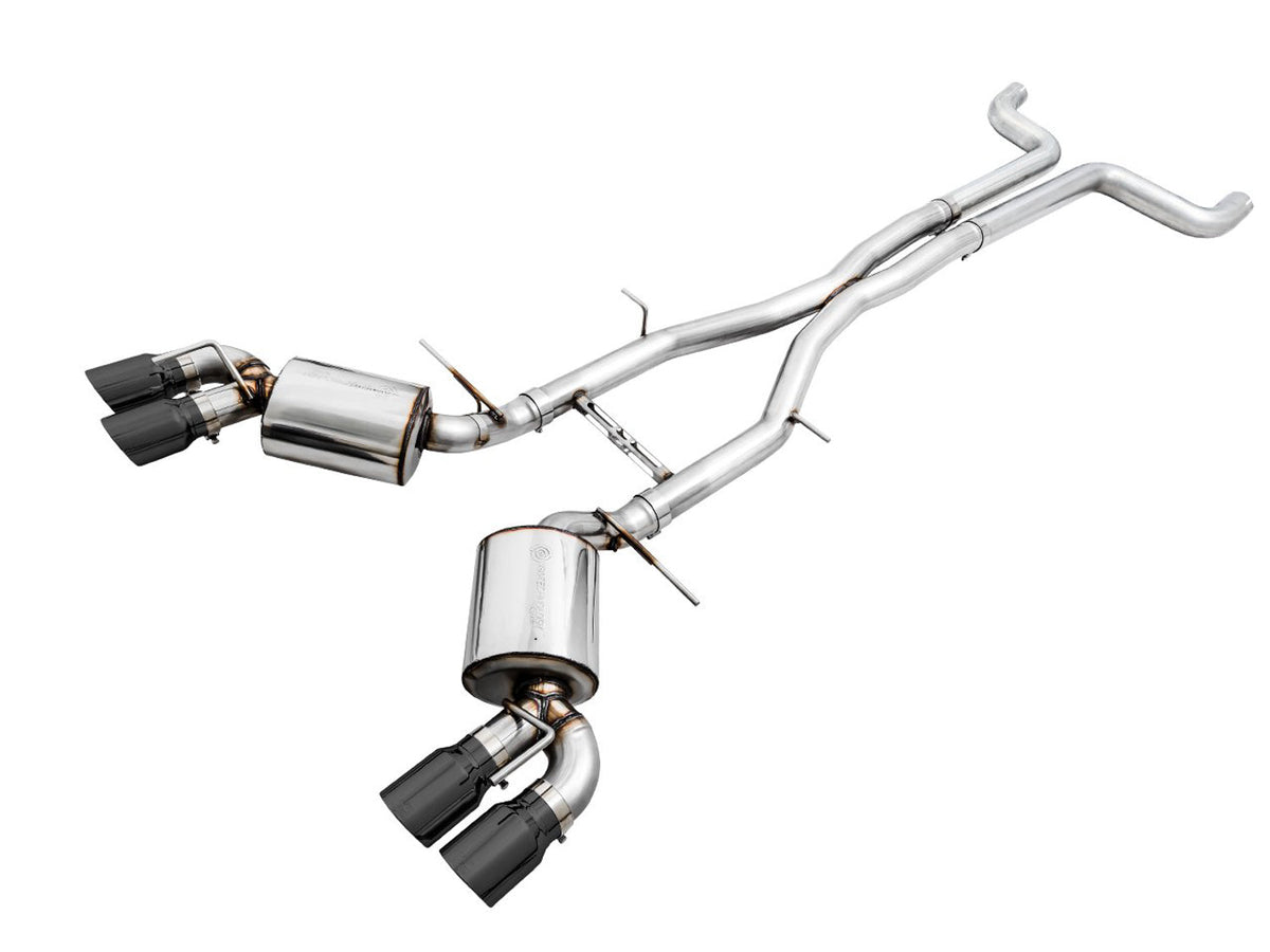 AWE Touring Edition Cat-back Exhaust for Gen6 Camaro SS / ZL1 / LT1 - Non-Resonated - Diamond Black Tips (Quad Outlet) image 1