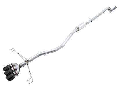 AWE Track Edition Exhaust for FK8 Civic Type R (includes Front Pipe) - Triple Diamond Black Tips image 1