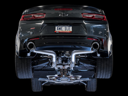 AWE Track Edition Axle-back Exhaust for Gen6 Camaro SS / LT1 - Chrome Silver Tips (Dual Outlet) image 2