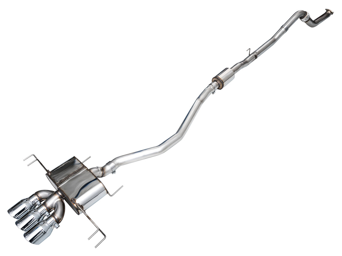 AWE Touring Edition Exhaust for FL5 Civic Type R - Triple Chrome Silver Tips image 1