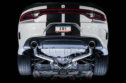 AWE Track Edition Exhaust for 17+ Charger 5.7 - Chrome Silver Tips image 2