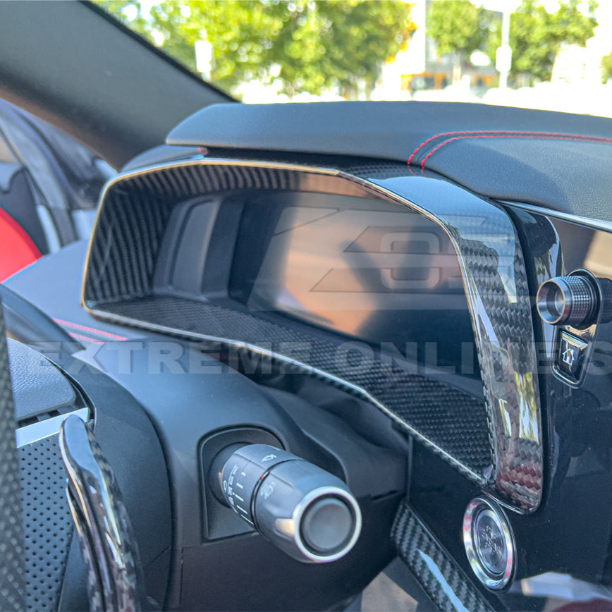 Corvette C8 DRY CARBON FIBER Gauge Cluster Cover image 8