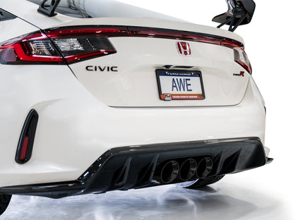 AWE Track Edition Exhaust for FL5 Civic Type R - Triple Diamond Black Tips image 19
