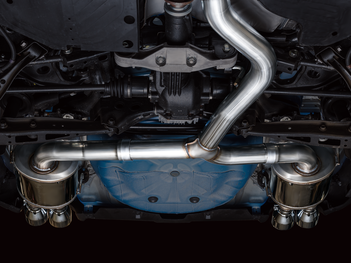 AWE Touring Edition Exhaust for VB Subaru WRX - Chrome Silver Tips image 4