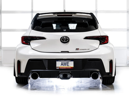 AWE Track Edition Exhaust for GR Corolla - Chrome Silver Tips image 4
