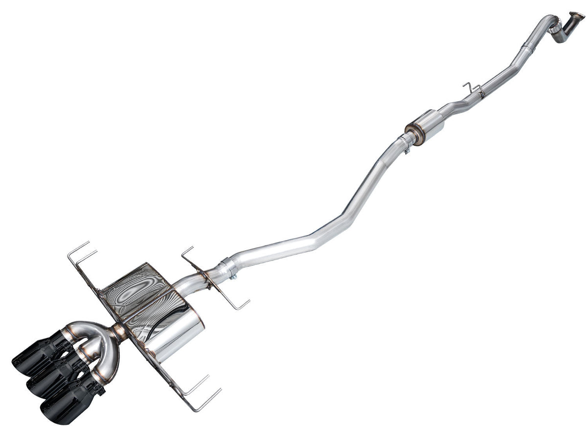AWE Touring Edition Exhaust for DE5 Integra Type-S - Triple Diamond Black Tips image 1