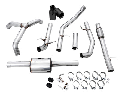 AWE 0FG Catback Split Rear Exit Exhaust for 4th Gen Silverado/Sierra 1500 5.3L (Flat Bumper) - Dual Diamond Black Tips image 8