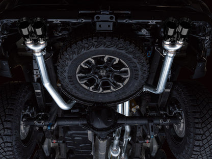 AWE 0FG Catback Exhaust for Silverado ZR2/Sierra AT4X - Quad Diamond Black Tips image 6