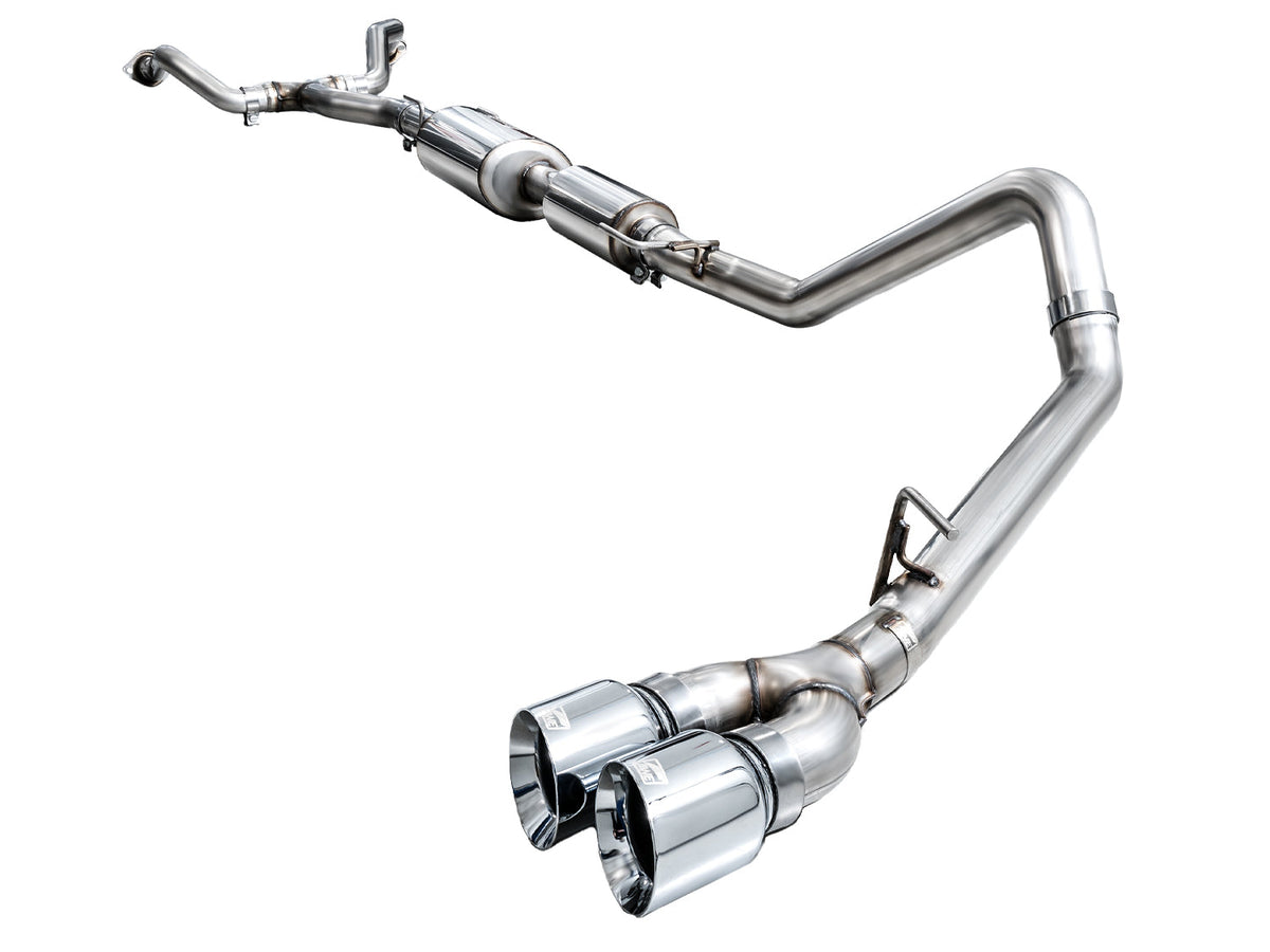 AWE 0FG Exhaust for 3rd Gen Toyota Tundra - Dual Chrome Silver Tips image 13