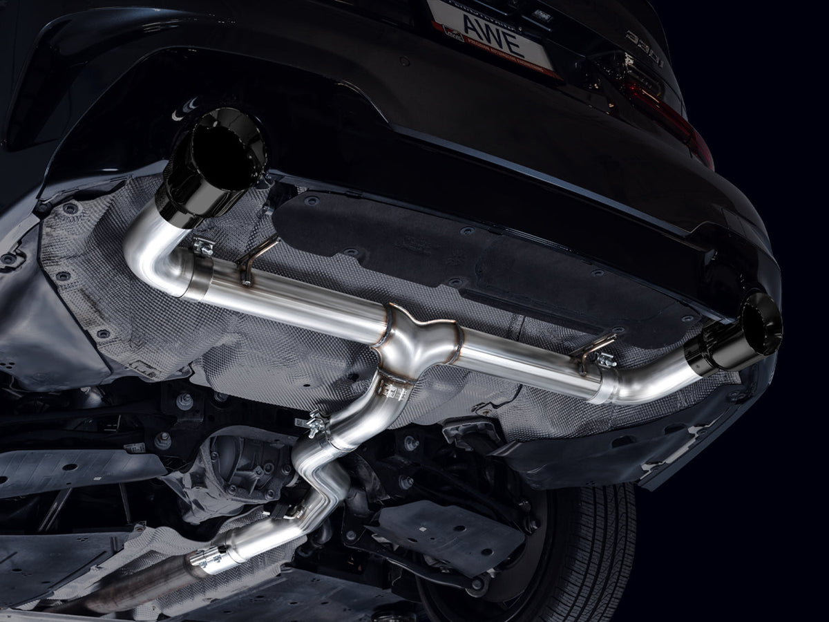 AWE Track Edition Axleback Exhaust for BMW G2X 330i/430i - Diamond Black image 5