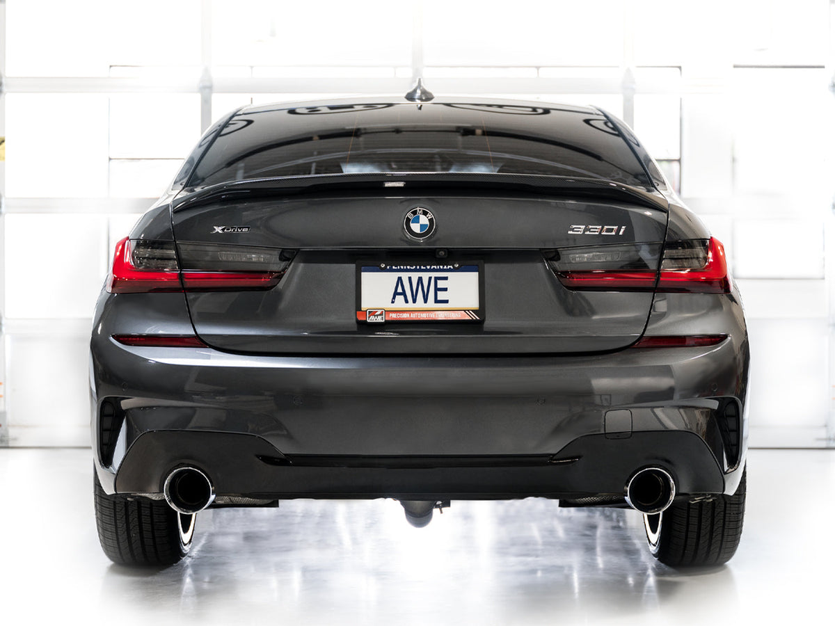 AWE Touring Edition Axle Back Exhaust for BMW G2X 330i/430i - Chrome Silver image 5