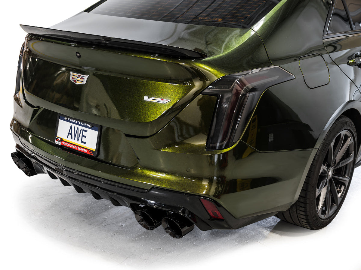 AWE SwitchPath™ Exhaust for Cadillac CT4-V Blackwing - Diamond Black Tips image 6