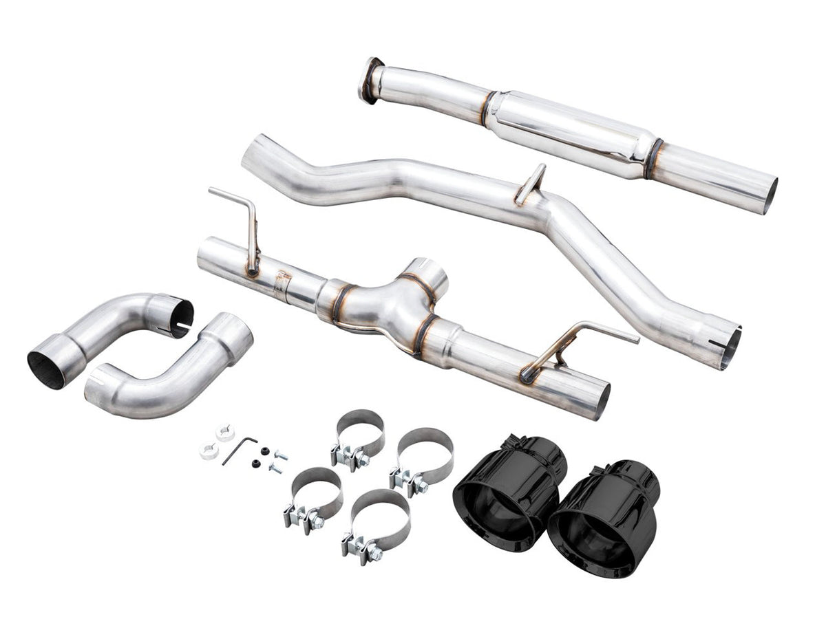 AWE Track Edition Exhaust for Subaru BRZ / Toyota GR86 / Toyota 86 / Scion FR-S - Diamond Black Tips image 10