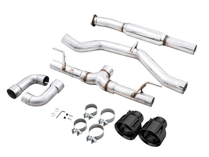 AWE Track Edition Exhaust for Subaru BRZ / Toyota GR86 / Toyota 86 / Scion FR-S - Diamond Black Tips image 10