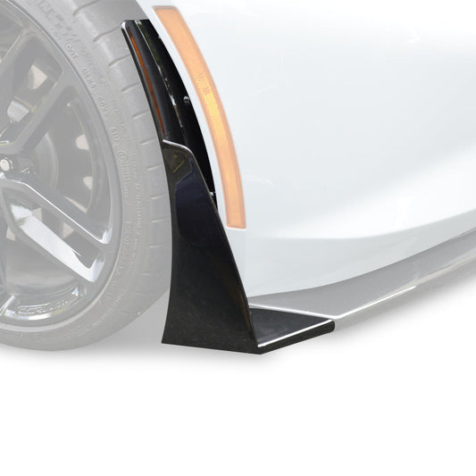 Corvette C7 Stage 3 DRY CARBON FIBER Front Splitter Wickerbill Extension Winglets image 2