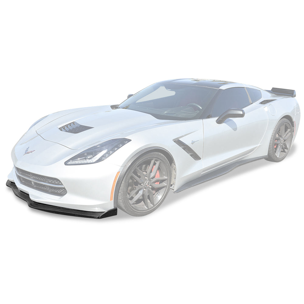 Chevrolet Corvette C7 Stage 2 Front Splitter With Side End Caps image 16