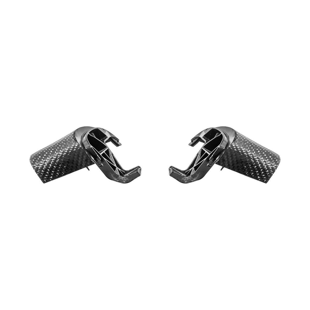 Corvette C6 Dry Carbon Fiber Steering Wheel Button Control Bezel Covers image 4