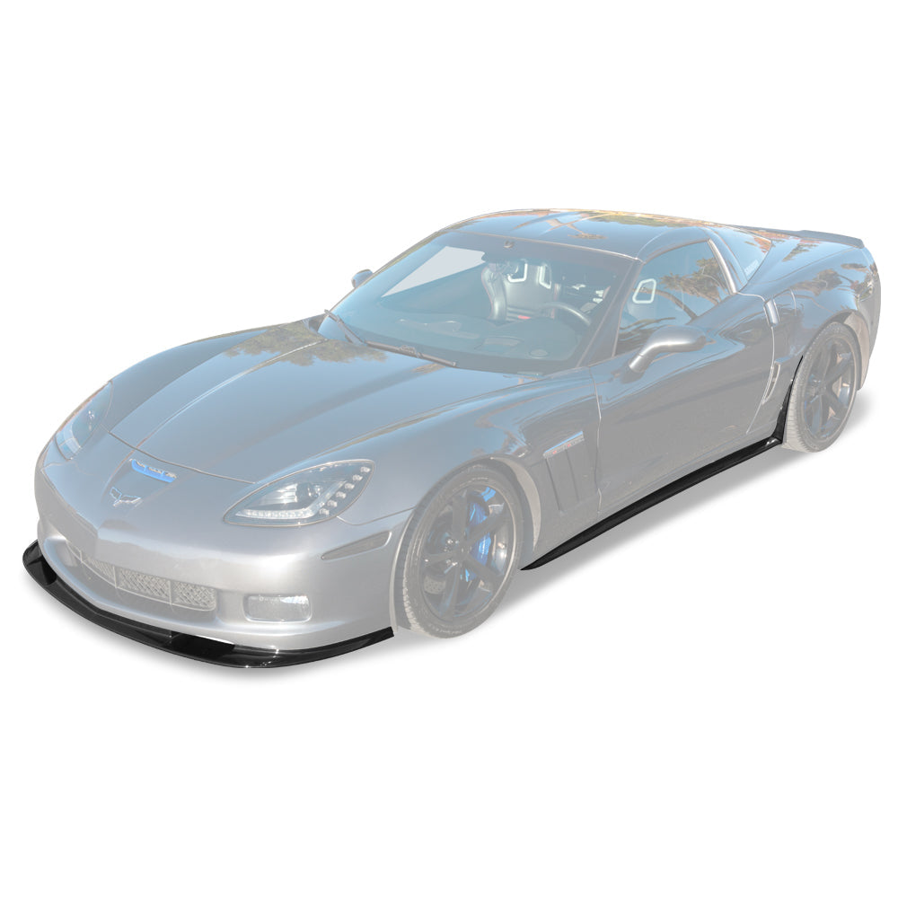 Corvette C6 Grand Sport / Z06 Front Splitter Lip Side Skirts Rocker Panels image 14