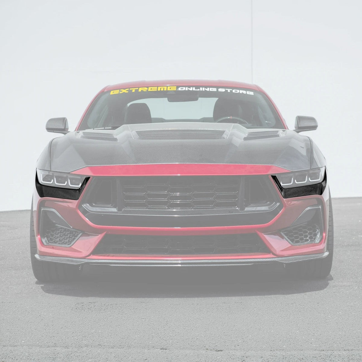 2024-Up Ford Mustang GT | Dry Carbon Fiber Overlay Headlight Eyebrow image 3