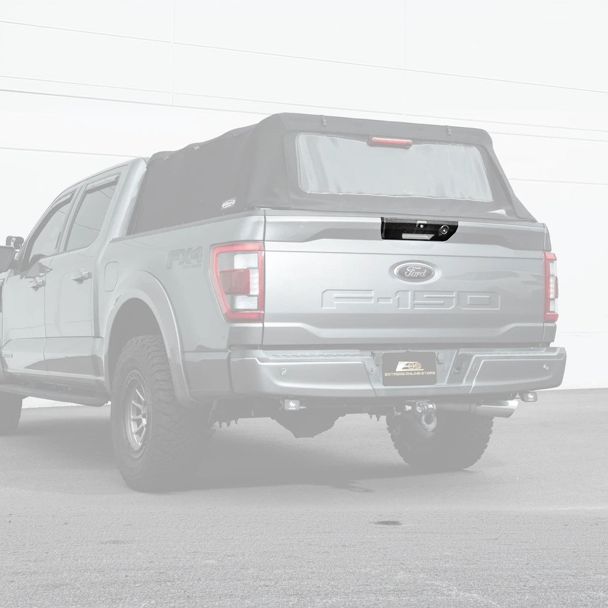 2021-Up Ford F-150 | DRY CARBON FIBER Rear Trunk Tailgate Handle Assembly Cover image 1