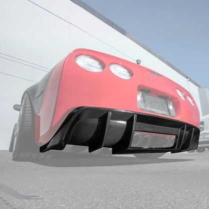 1997-04 Corvette C5 | EOS Performance Carbon Fiber Rear Bumper Finned Diffuser image 1