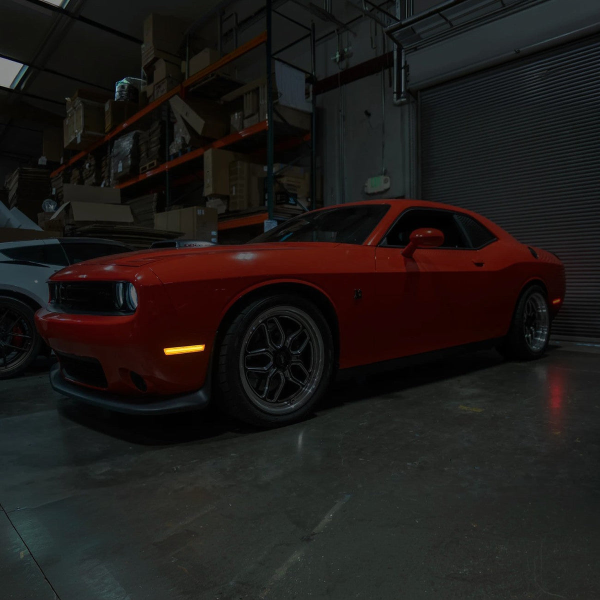 2015-23 Dodge Challenger | Front Bumper Amber LED Reflector Side Marker Light image 3