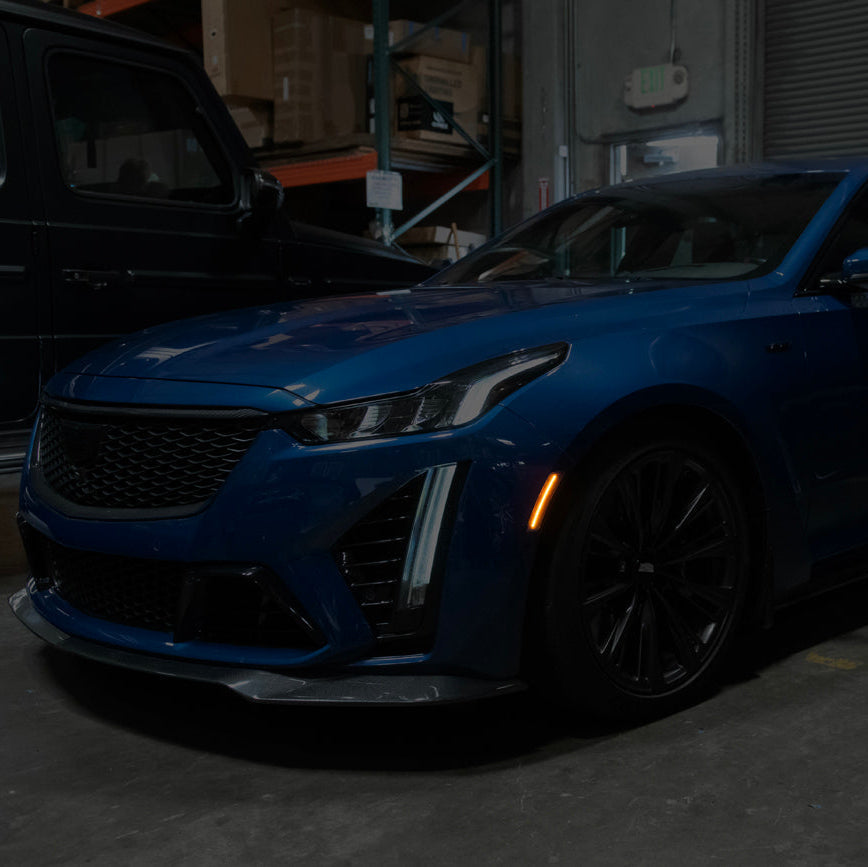 2020-Up Cadillac CT5 | Front Bumper Amber LED Side Marker Lights image 23
