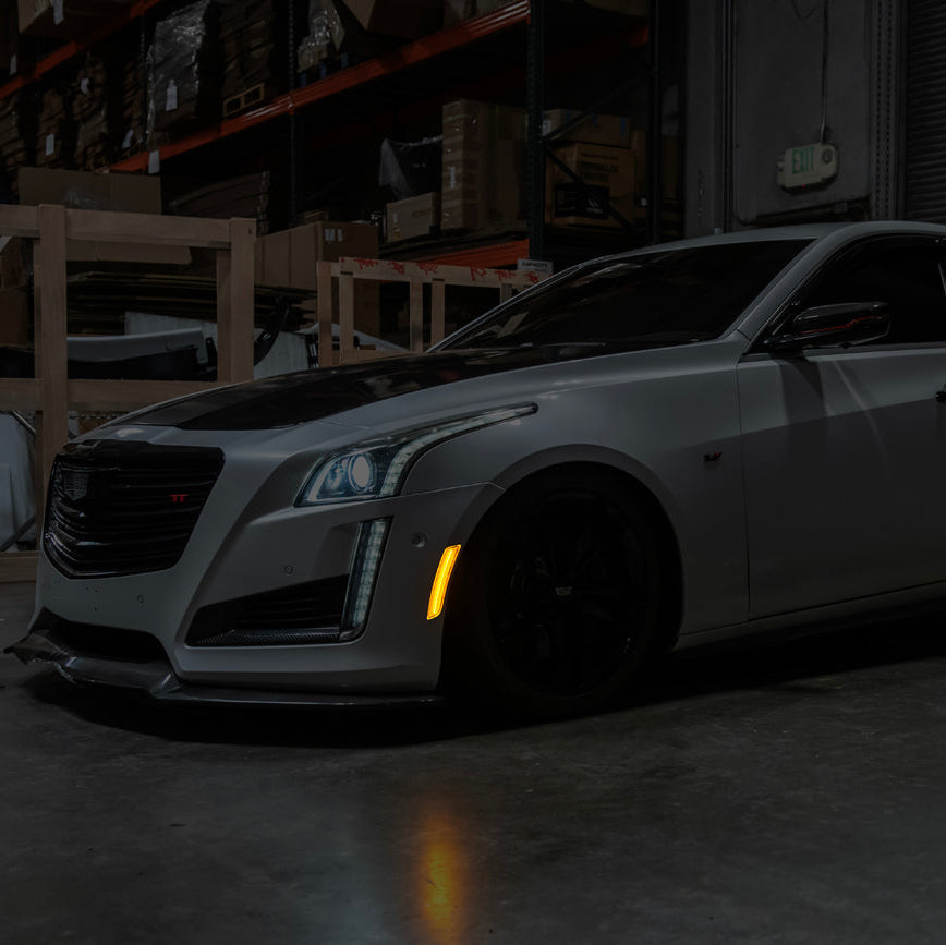 2014-19 Cadillac ATS & CTS | Front Bumper Amber LED Side Marker Lights image 1