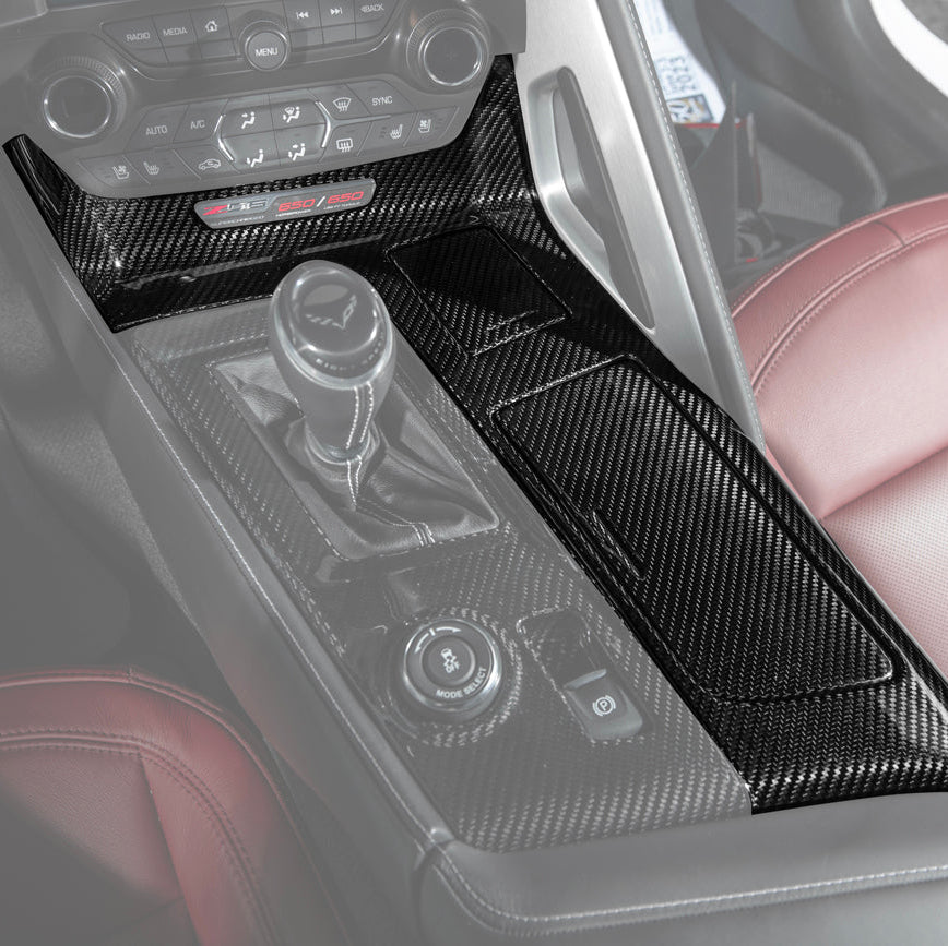 Corvette C7 | Carbon Fiber Center Console Bezel Cup Holder Trim Panel image 1