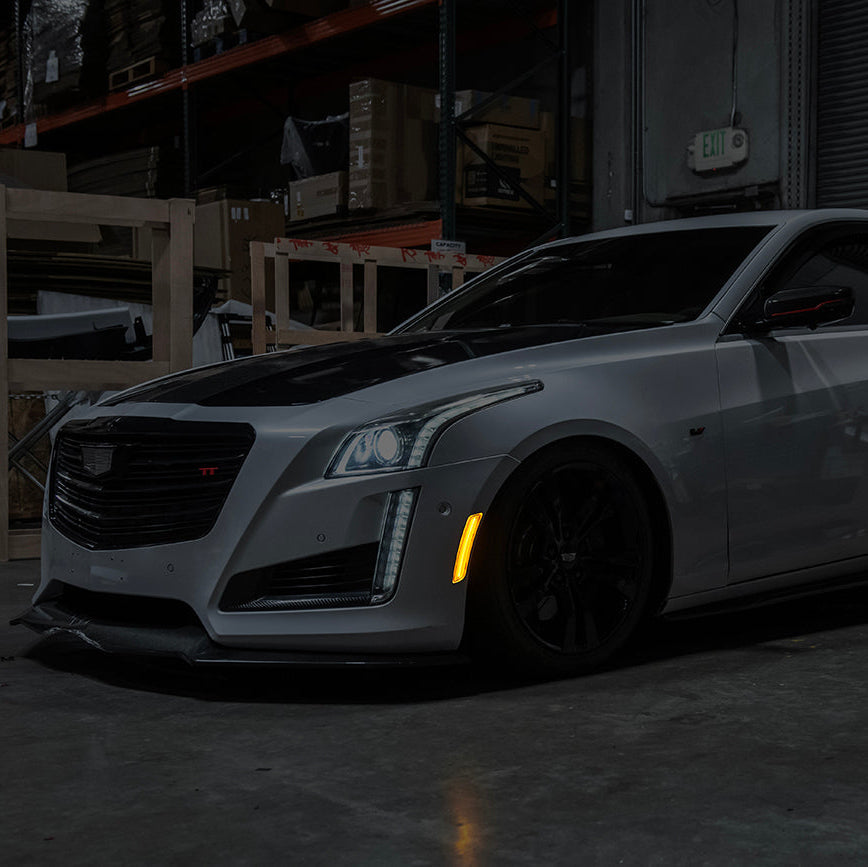 2014-19 Cadillac ATS & CTS | Front Bumper Amber LED Side Marker Lights image 48