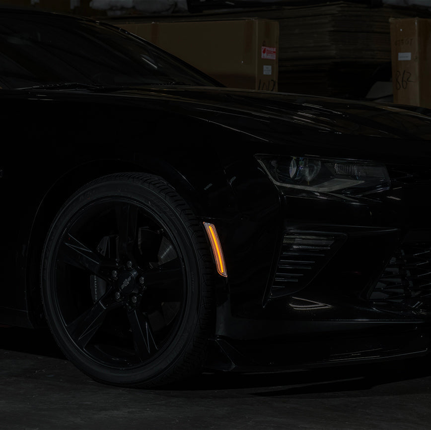 2016-24 Chevrolet Camaro | Front Bumper Amber LED Side Marker Lights image 3
