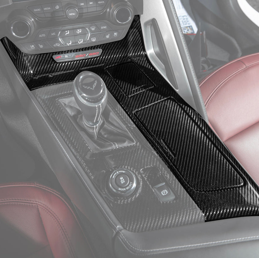 Corvette C7 | Carbon Fiber Center Console Bezel Cup Holder Trim Panel image 3