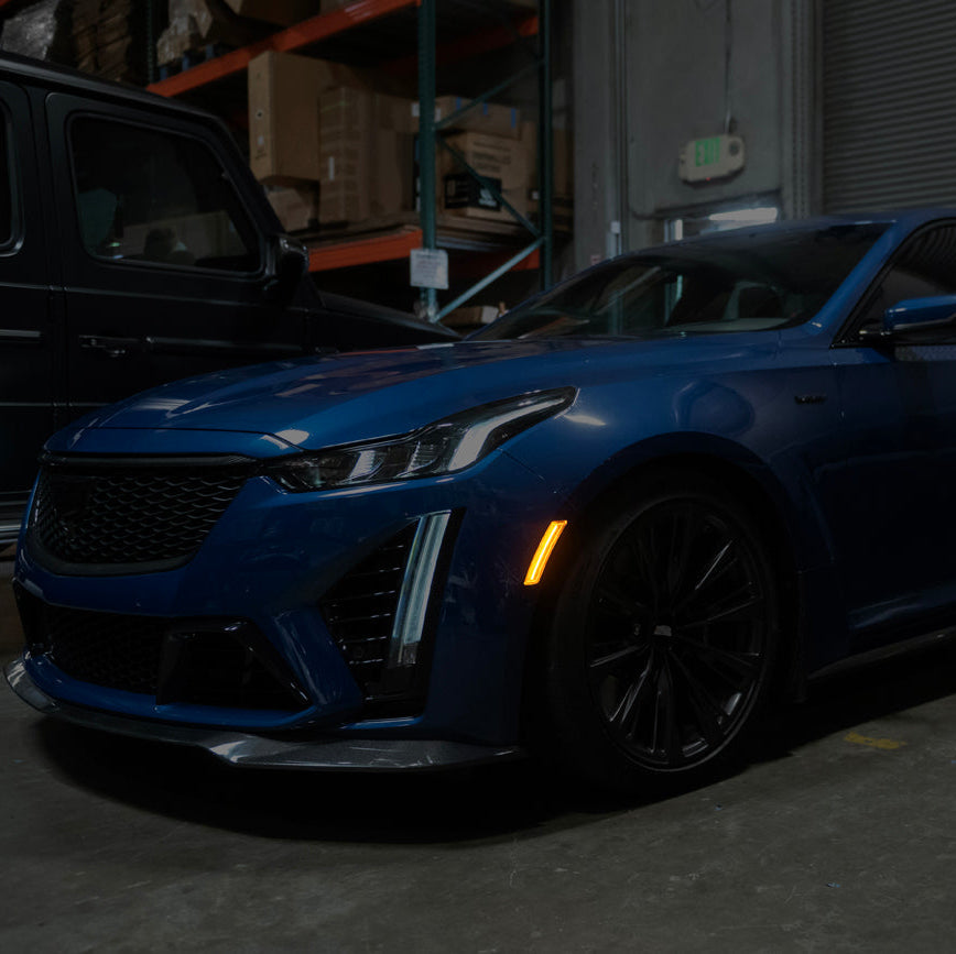 2020-Up Cadillac CT5 | Front Bumper Amber LED Side Marker Lights image 1