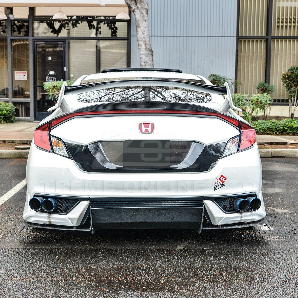 2016-20 Honda Civic Coupe Type R Conversion Rear Trunk Spoiler Kit image 12