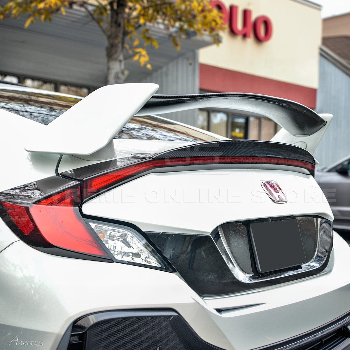 2016-20 Honda Civic Coupe Type R Conversion Rear Trunk Spoiler Kit image 13