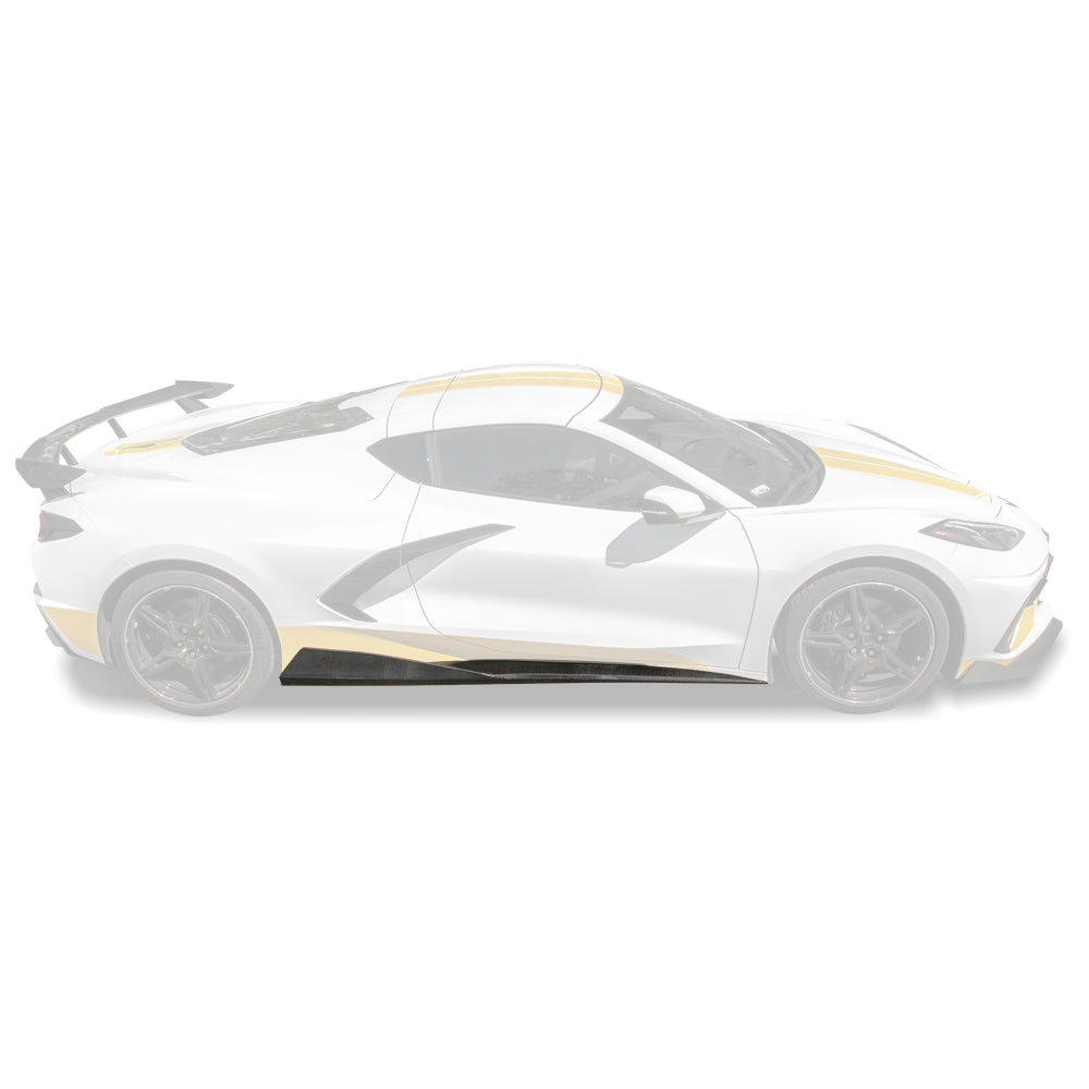 Chevrolet Corvette C8 DRY CARBON FIBER 5VM Side Skirts image 1