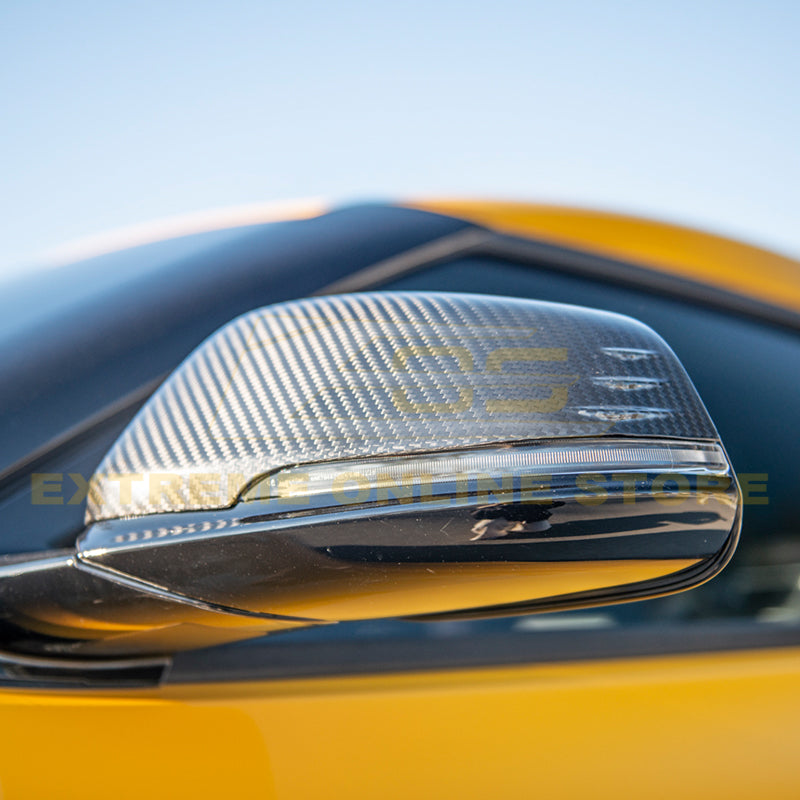 2020-Up Toyota Supra Carbon Fiber Mirror Covers image 13