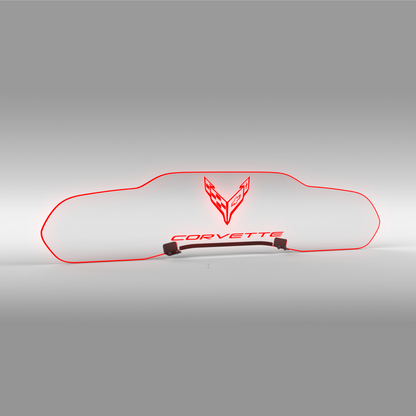 WindRestrictor® C8 Coupe Rear Add On Glow Plate image 14