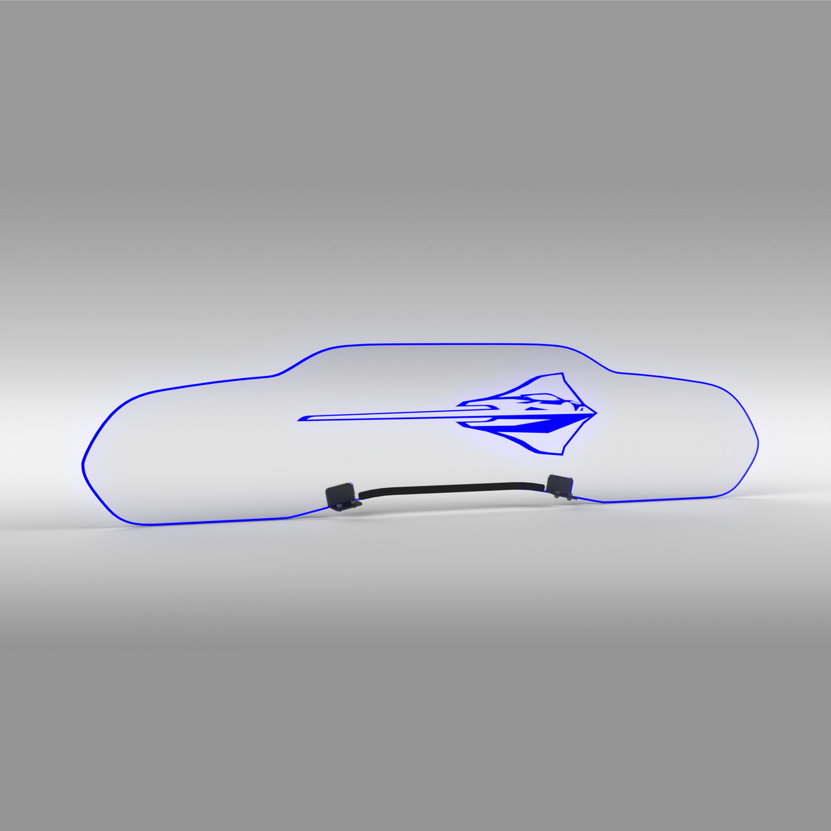 WindRestrictor® C8 Coupe Rear Add On Glow Plate image 53