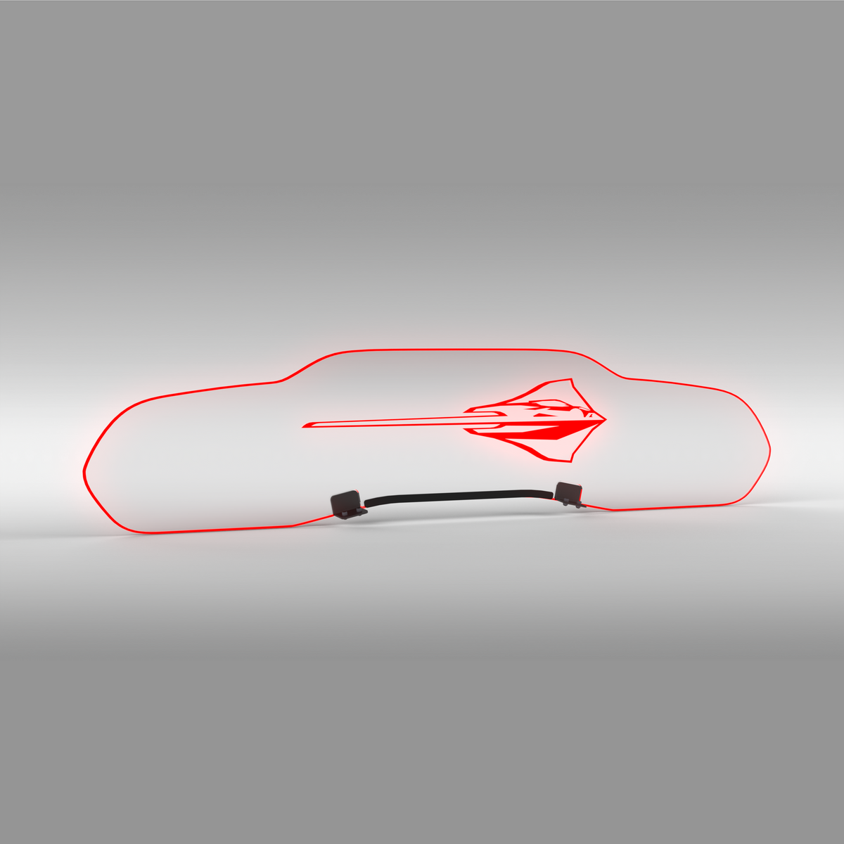 WindRestrictor® C8 Coupe Rear Add On Glow Plate image 54