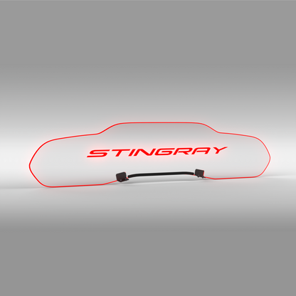WindRestrictor® C8 Coupe Rear Add On Glow Plate image 39