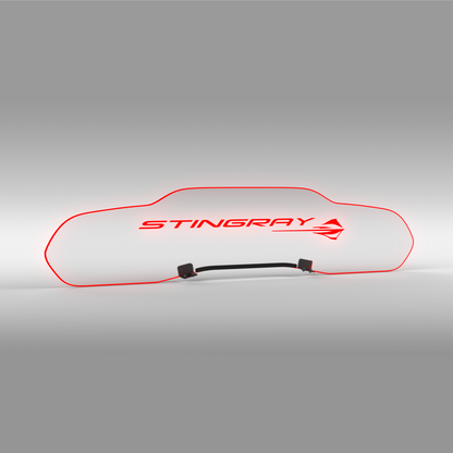 WindRestrictor® C8 Coupe Rear Add On Glow Plate image 34